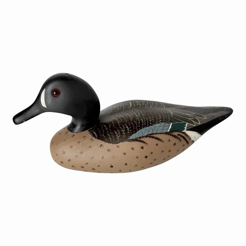 The Decoy Shop Blue Winged Teal Duck Decoy H. Heap III 1980 Signed 11 Inch